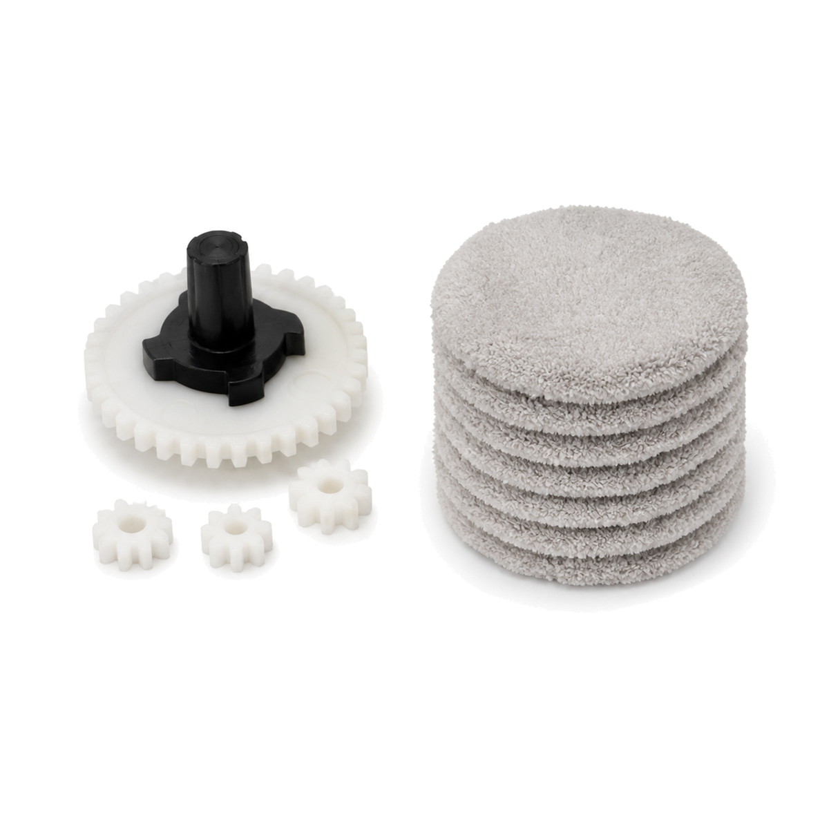Engrenage de rechange et huit microfibres rondes