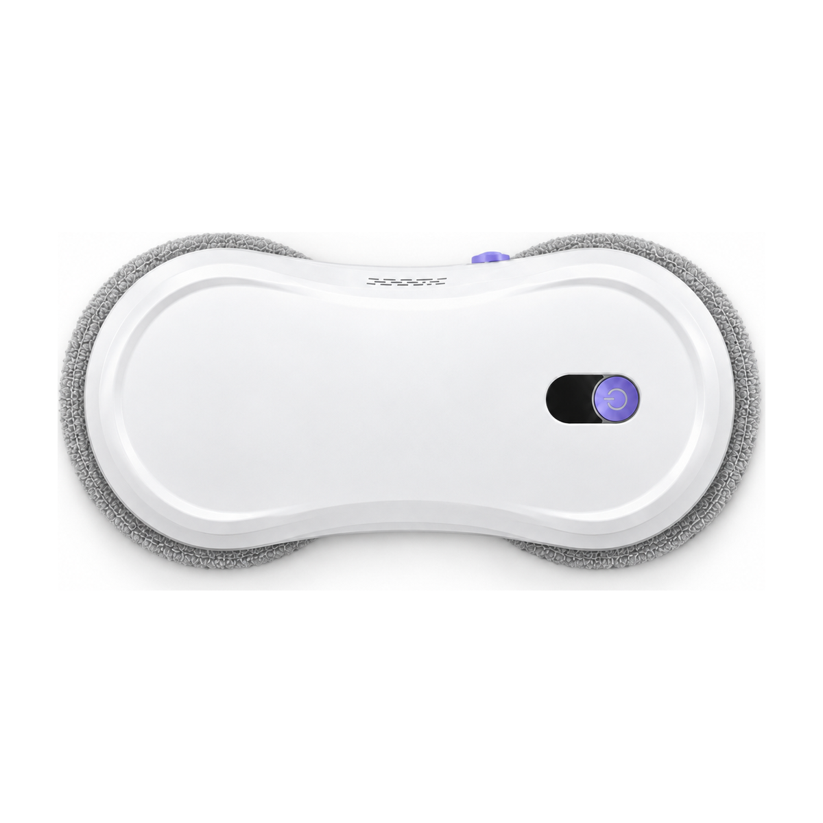 Robot lave-vitres Veléa, ovale blanc à double disque, vu de dessus