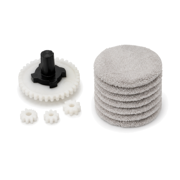 Engrenage de rechange et huit microfibres rondes