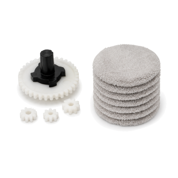 Engrenage de rechange et huit microfibres rondes