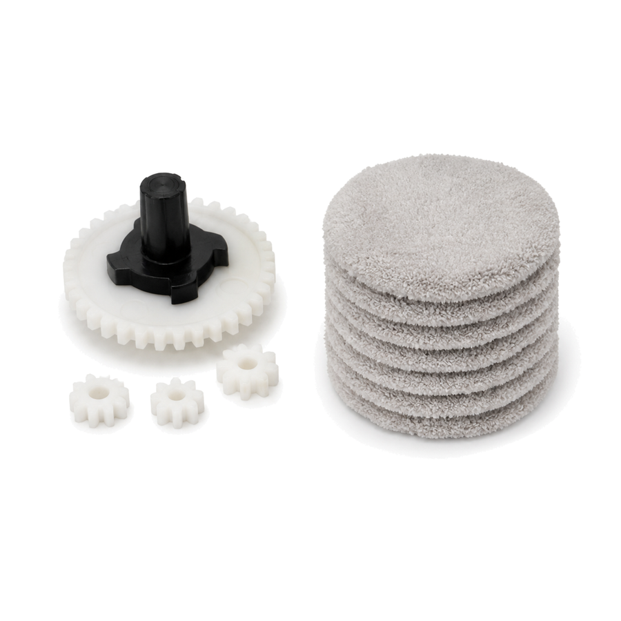 Engrenage de rechange et huit microfibres rondes