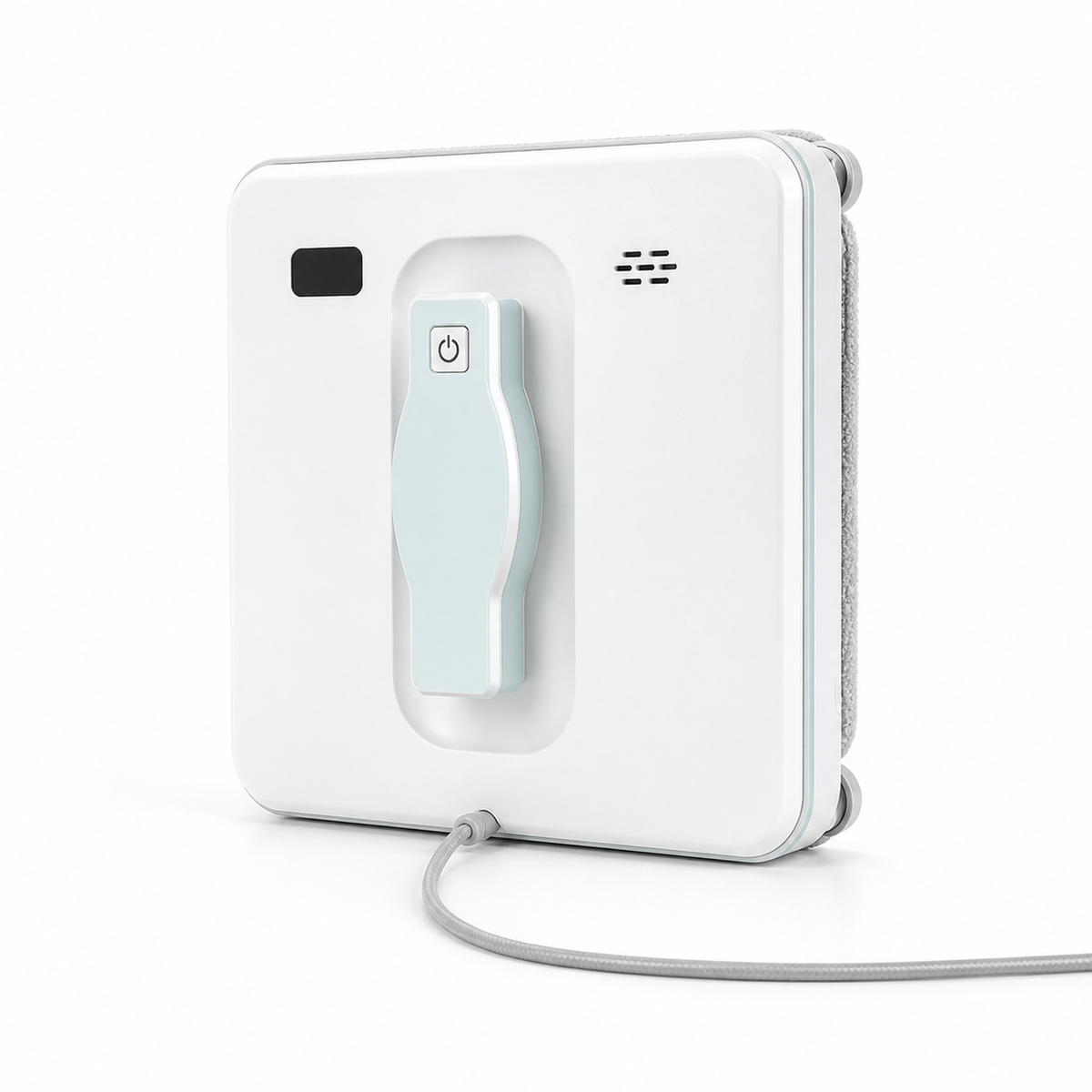 Robot lave-vitres carré Vitréo Nocève blanc sur fond blanc