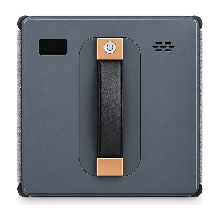 Robot lave-vitres Aqualis, carré gris anthracite, vu de dessus
