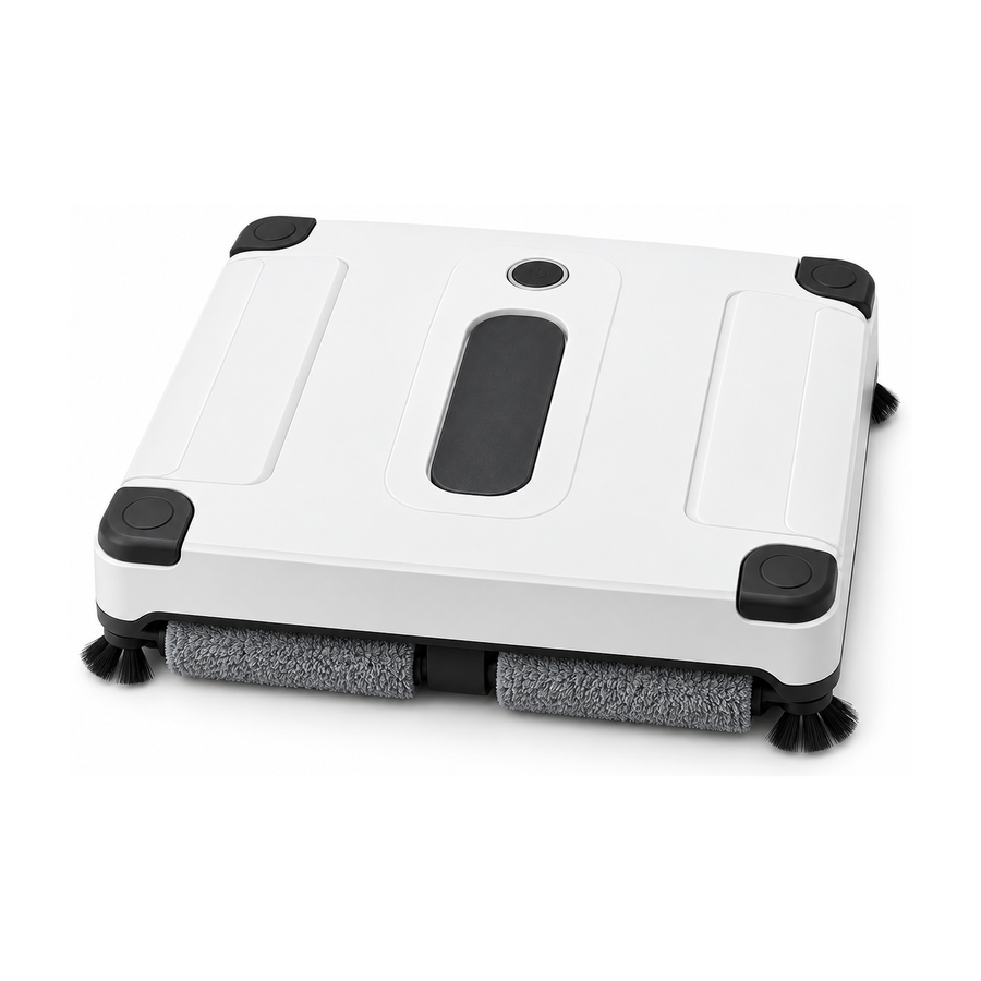 Clairis, robot lave-vitres carre a brosses d'angle, vue de trois quarts