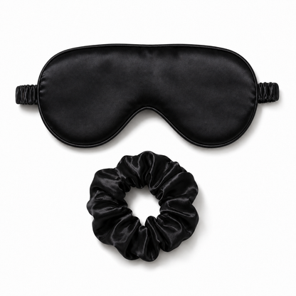 Nocève — Duo Sommeil (masque + chouchou en soie 22 momme) — coloris Bleu nuit