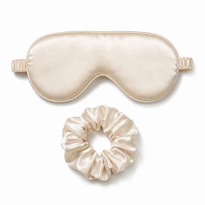Nocève — Duo Sommeil (masque + chouchou en soie 22 momme) — coloris Ivoire