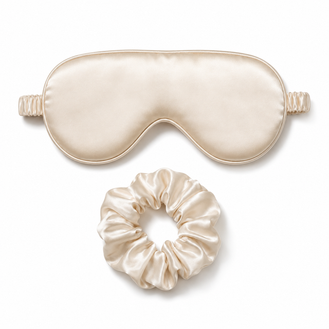 Duo Sommeil — masque + chouchou en soie 22 momme