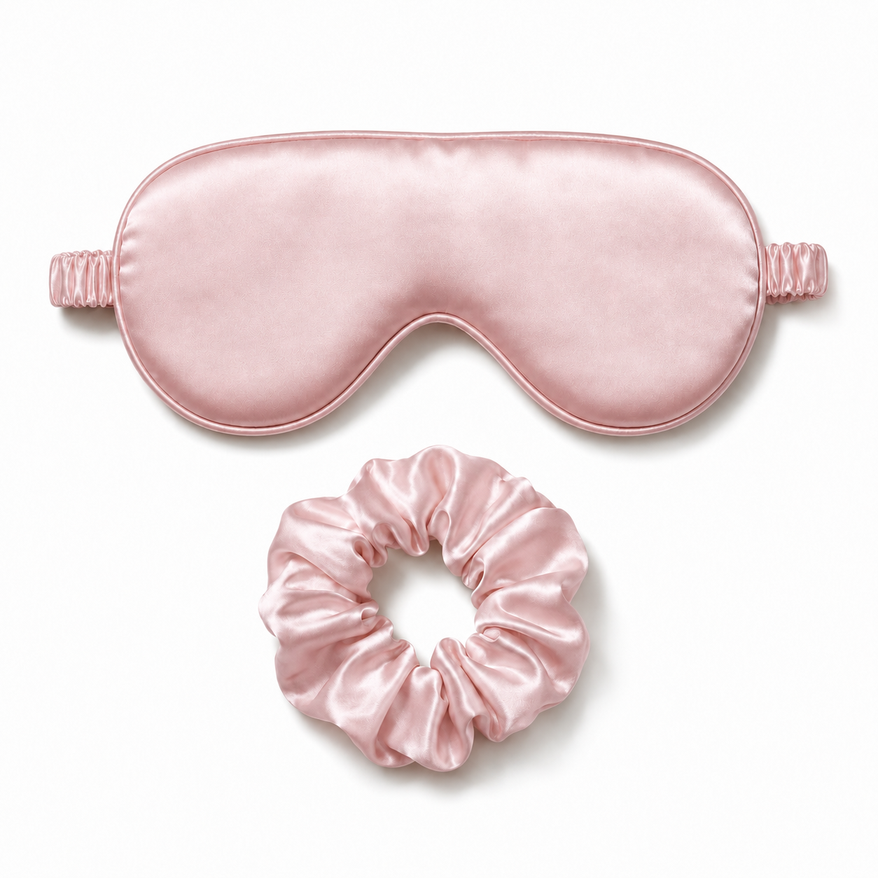 Nocève — Duo Sommeil (masque + chouchou en soie 22 momme) — coloris Rose poudré