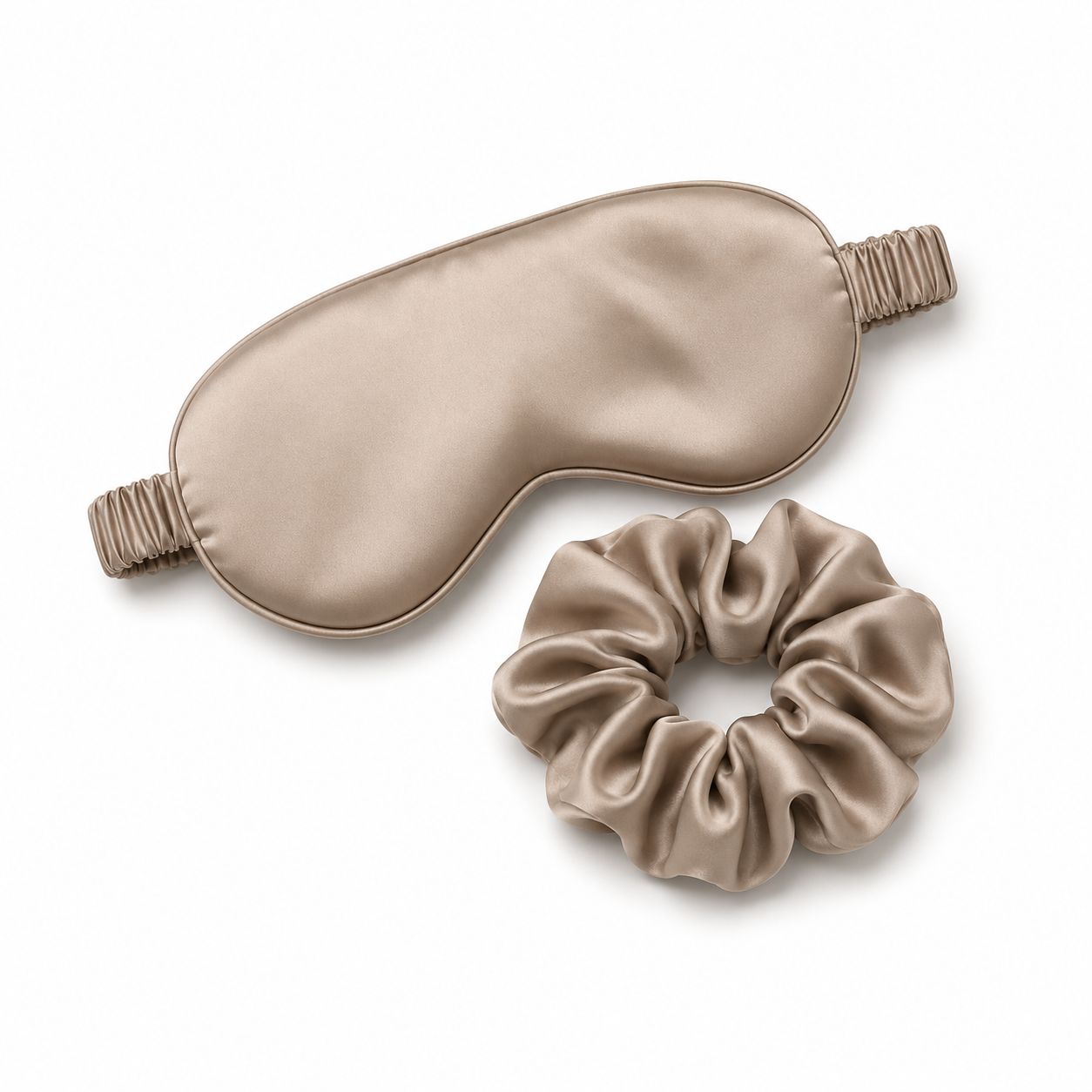 Nocève — Duo Sommeil (masque + chouchou en soie 22 momme) — coloris Taupe