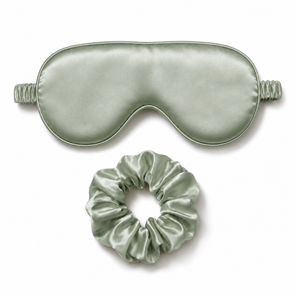 Nocève — Duo Sommeil (masque + chouchou en soie 22 momme) — coloris Vert sauge
