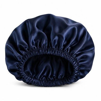 Bonnet en soie Nocève bleu nuit