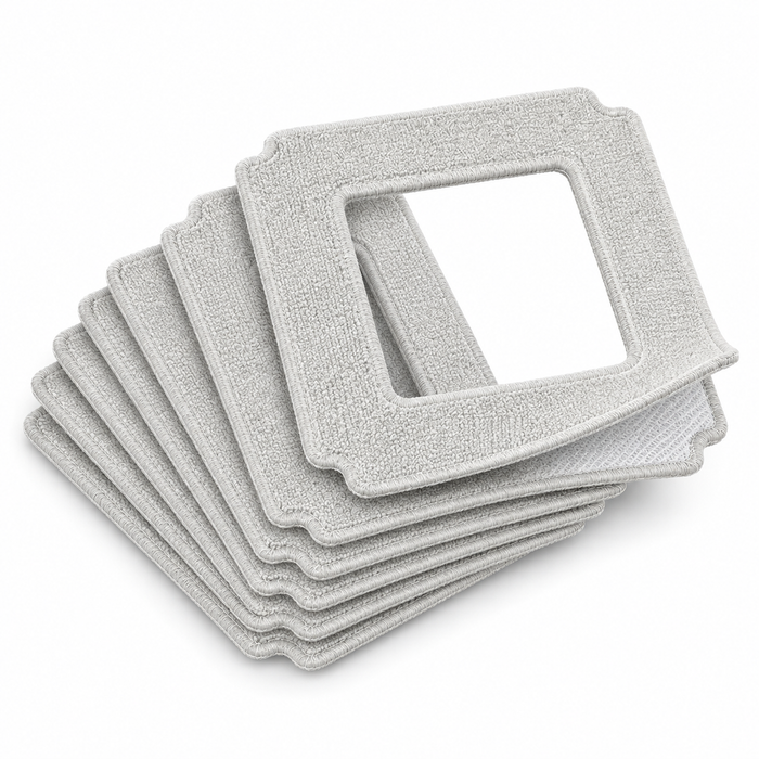 Lot de six microfibres carrées de rechange pour le robot lave-vitres Novéa