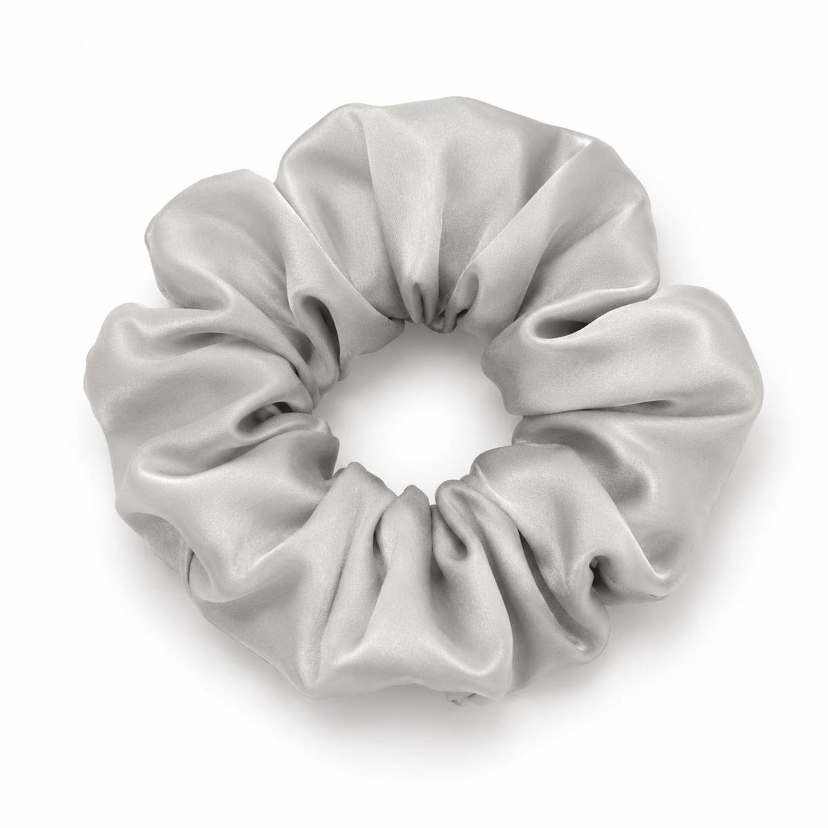 Chouchou en soie 22 momme - coloris Gris perle