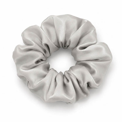 Chouchou en soie 22 momme - coloris Gris perle