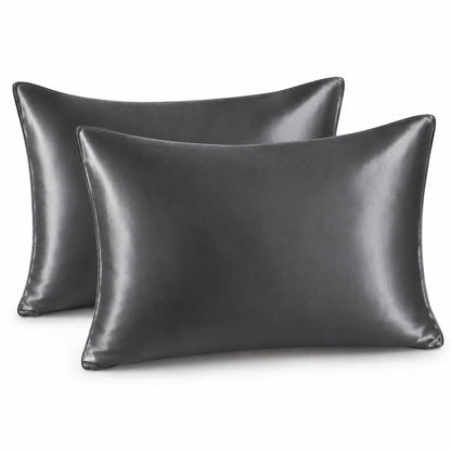 Nocève — Duo de taies en soie 22 momme — coloris Ardoisé