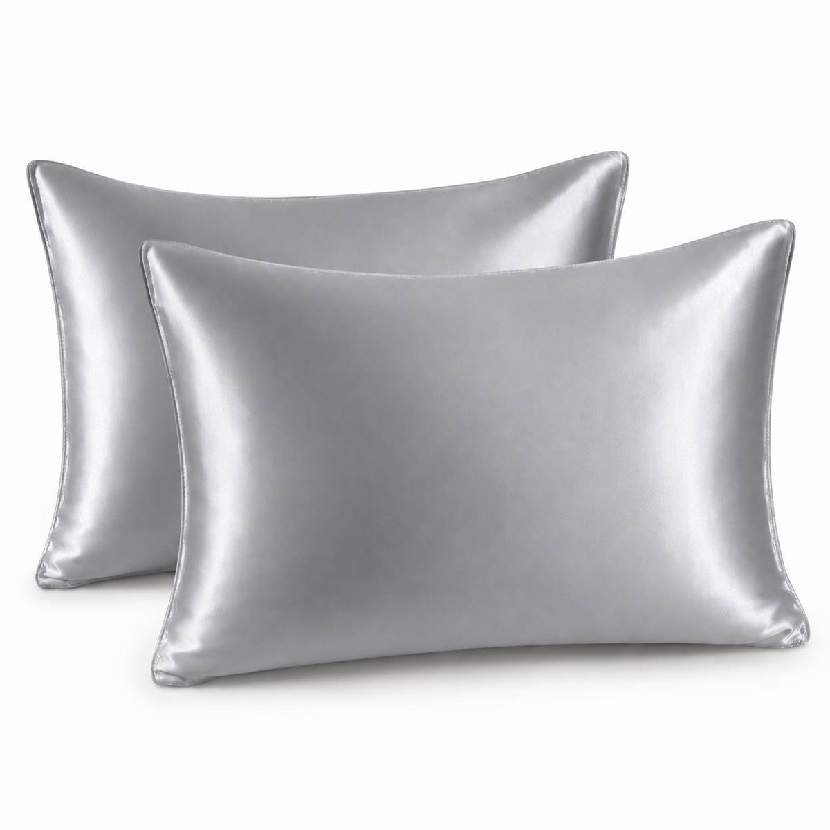 Nocève — Duo de taies en soie 22 momme — coloris Argent