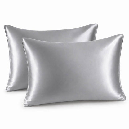 Nocève — Duo de taies en soie 22 momme — coloris Argent
