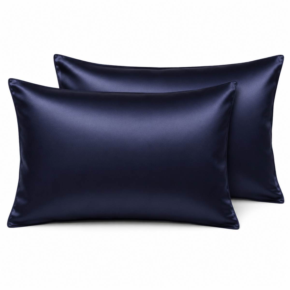 Nocève — Duo de taies en soie 22 momme — coloris Bleu marine