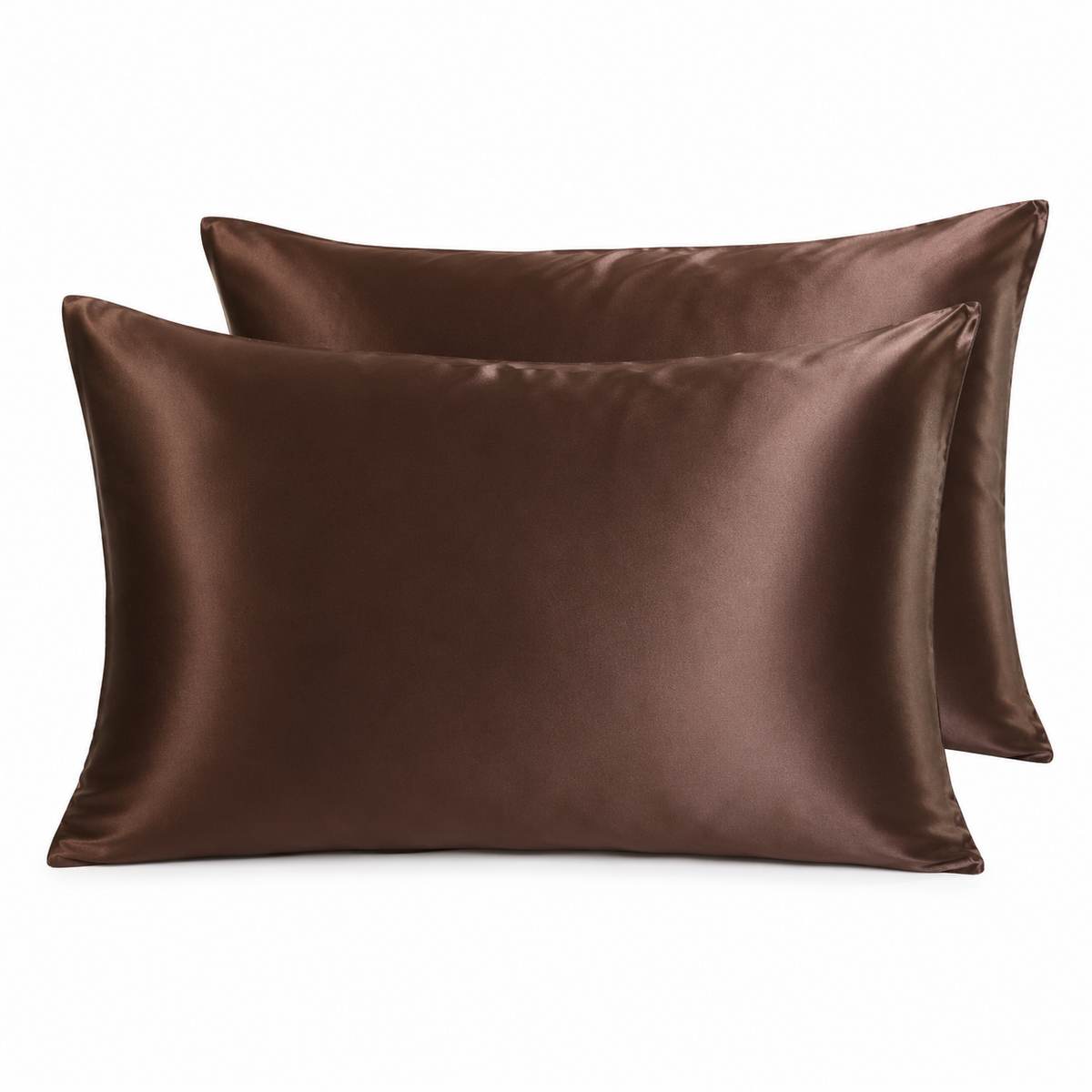 Nocève — Duo de taies en soie 22 momme — coloris Café