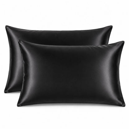 Nocève — Duo de taies en soie 22 momme — coloris Noir