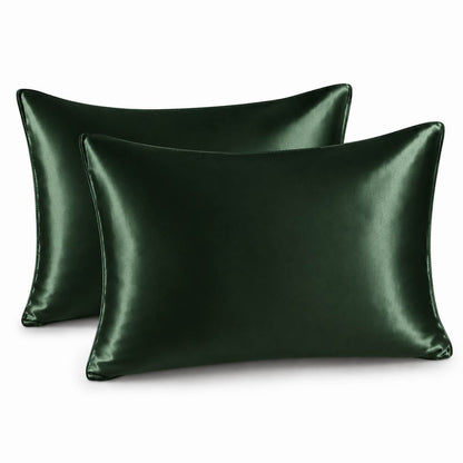 Nocève — Duo de taies en soie 22 momme — coloris Vert foncé
