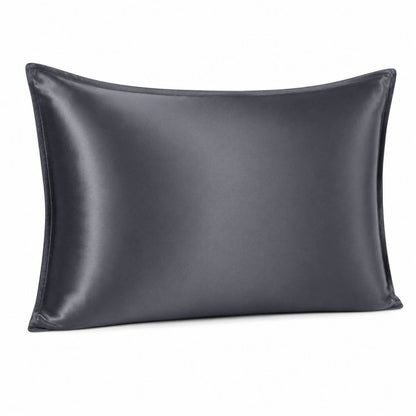 Nocève — Taie Signature en soie 22 momme — coloris Ardoisé